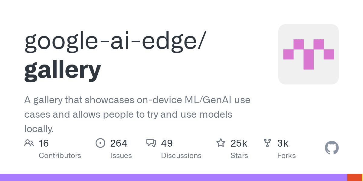 Google AI Edge Gallery Conversational AI showing on-device ai - Run AI models on your phone, offline