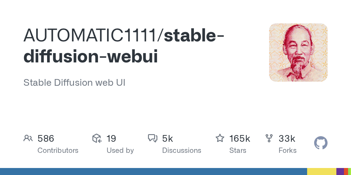 Stable Diffusion web UI (AUTOMATIC1111) Image Generation showing Image Generation - Stable Diffusion web UI