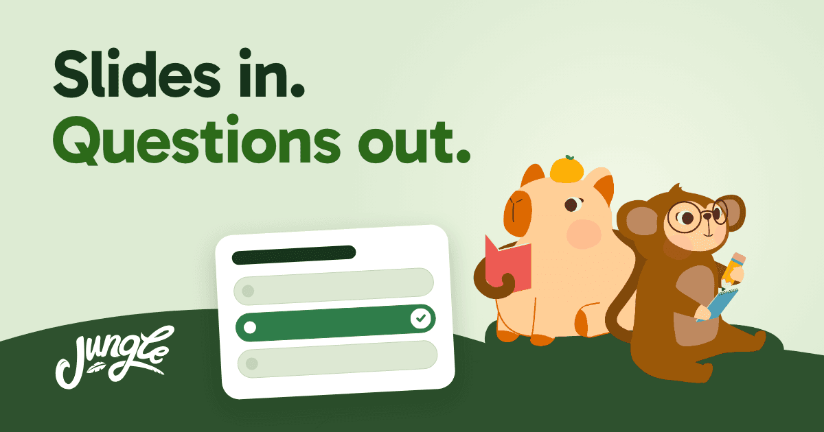 Jungle: AI Flashcards & Quiz Productivity & Collaboration showing image recognition - Unleash the power of AI in the jungle o