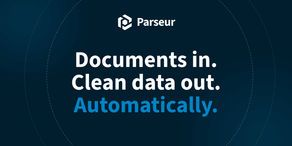 Parseur Data Analytics showing Data Analytics - Extract data from emails, documents & web pages. Automate your workflow.