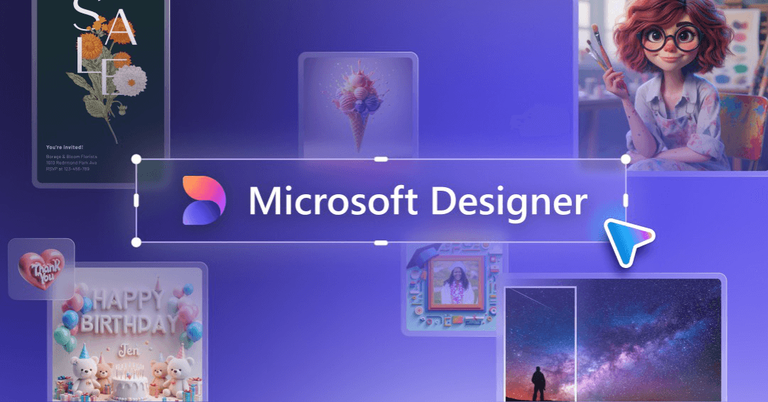 Microsoft Designer Image Generation showing ai design tool - Create stunning designs in seconds with AI