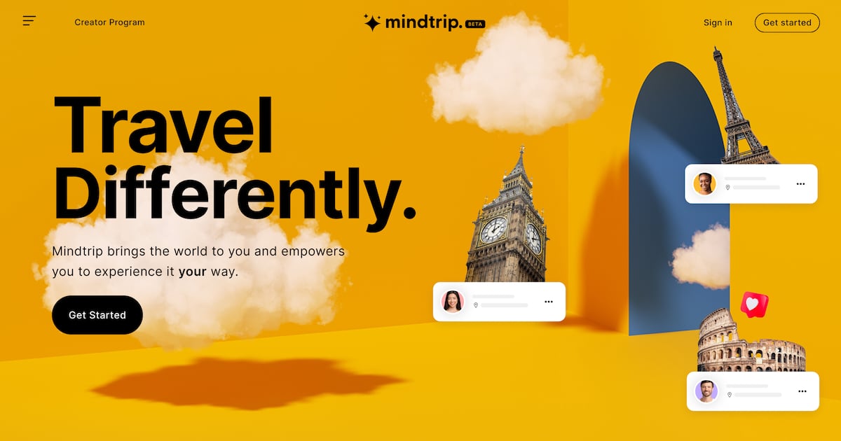 Mindtrip Productivity & Collaboration showing Productivity & Collaboration - Explore the limitless possibilities of your mind