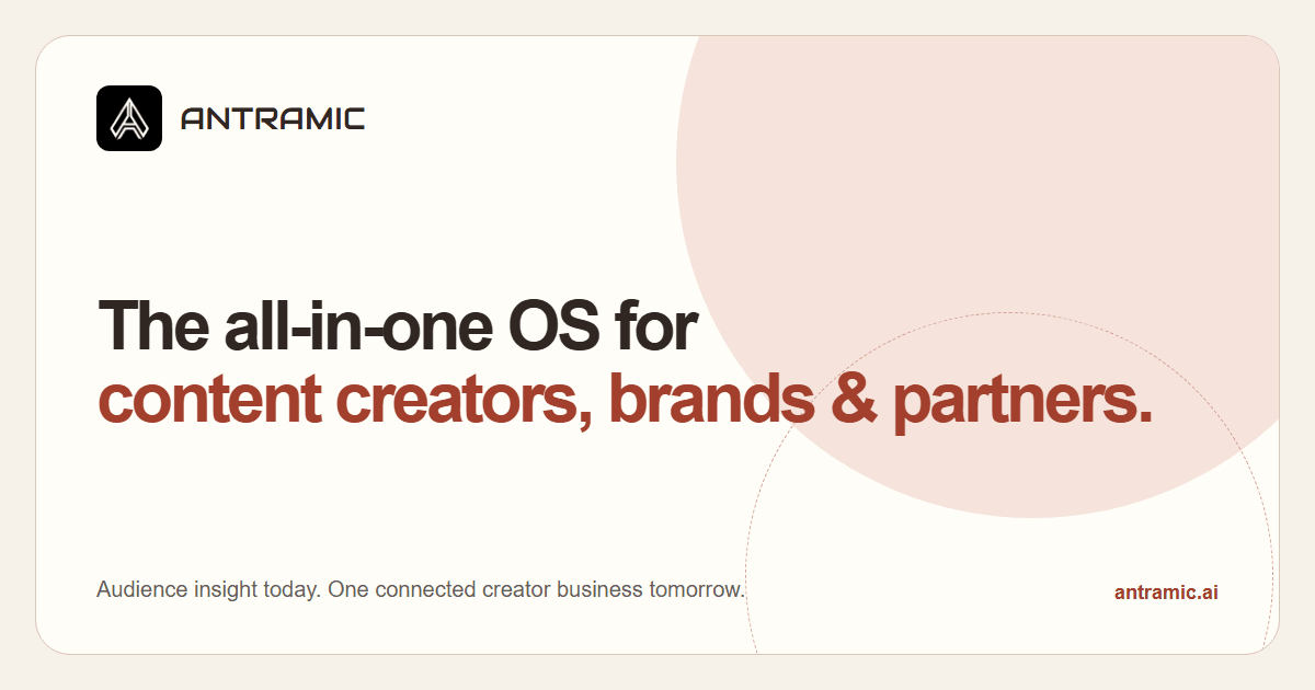ANTRAMIC AI Data Analytics showing Data Analytics - Built for Creators Who Think Deeper