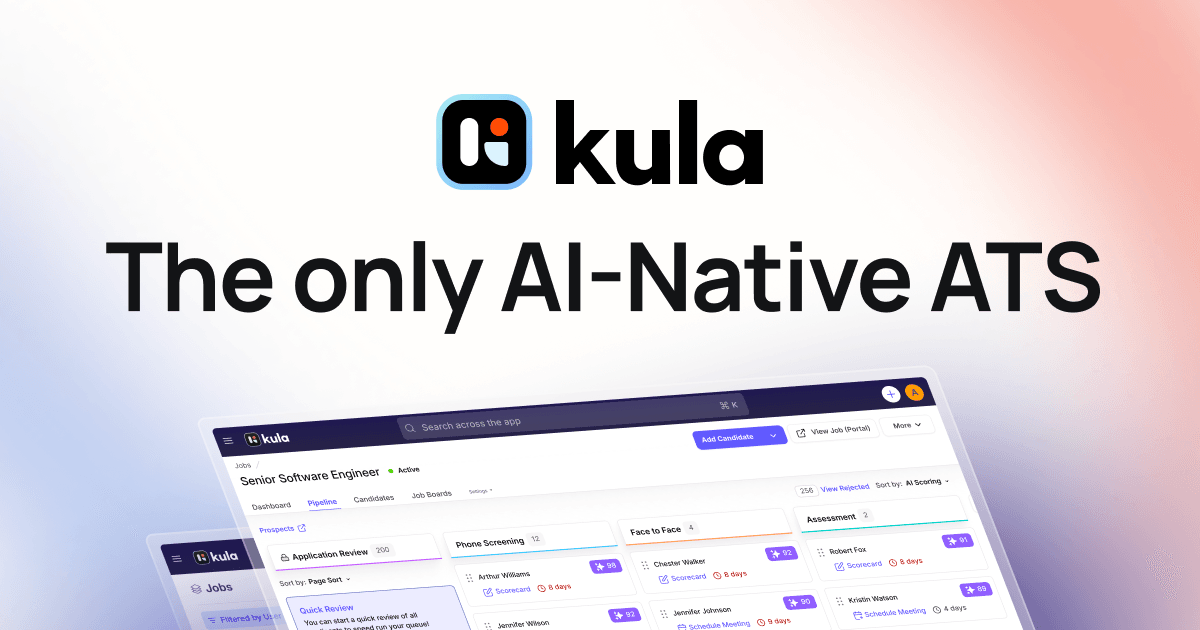 Kula Conversational AI showing Conversational AI - The Only AI-Native ATS