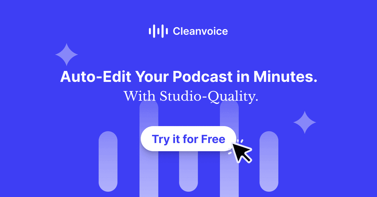 Cleanvoice AI Audio Editing showing Audio Editing - AI-powered podcast editing and cleanup