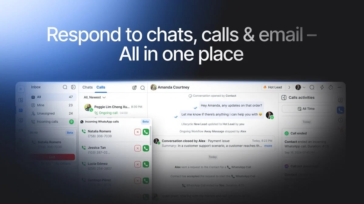 respond.io Conversational AI showing Conversational AI - Empower Your Conversations