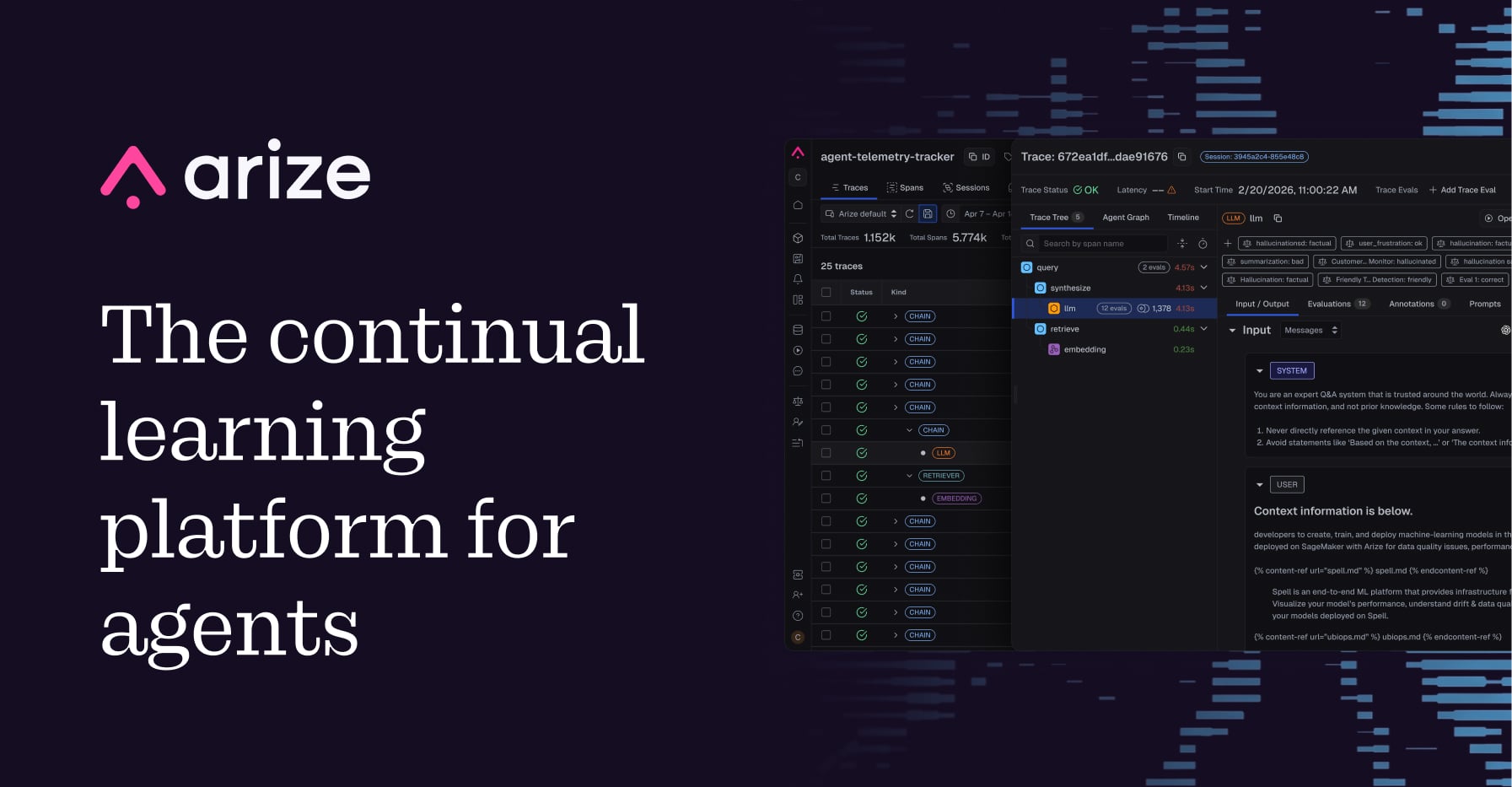 Arize AI Conversational AI showing Conversational AI - Empower AI with Monitoring and Explainability