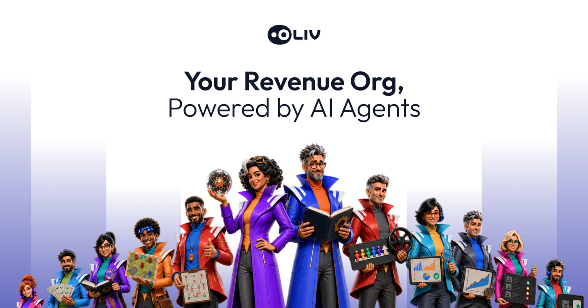 Oliv AI AI Agents showing revenue orchestration - Agent OS for Revenue Teams