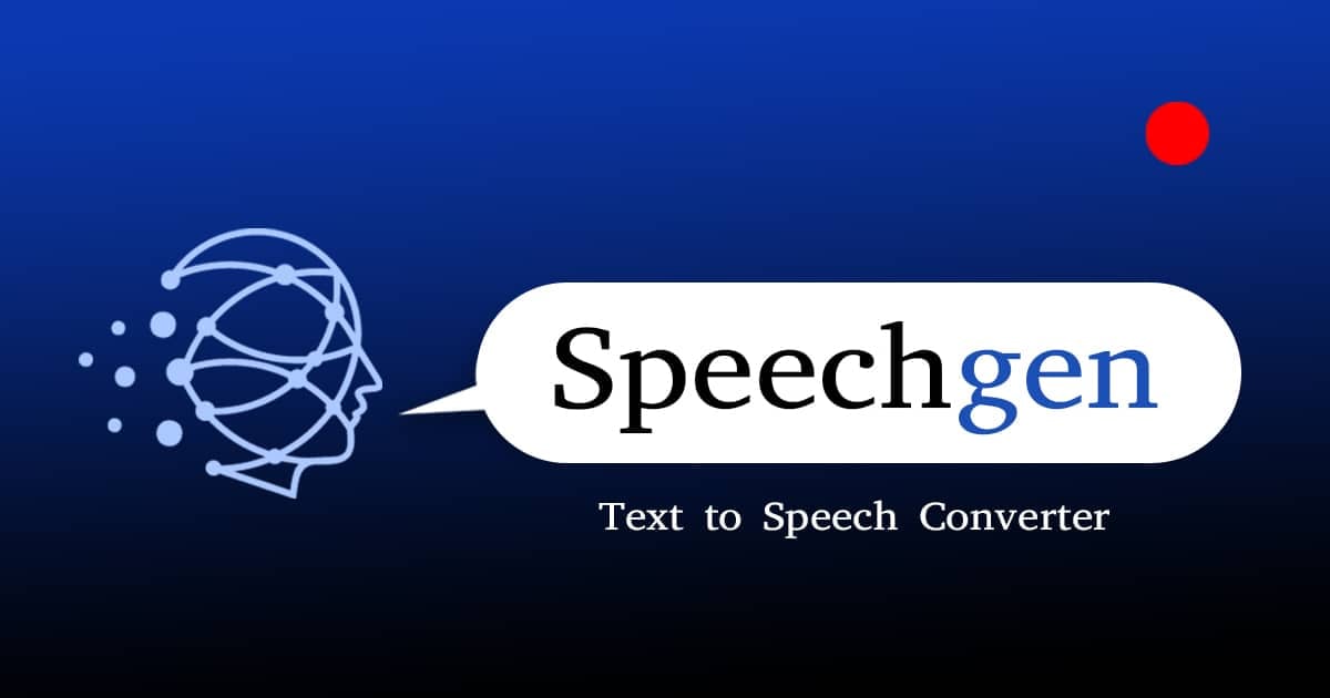 SpeechGen.io Audio Generation showing Audio Generation - AI-powered realistic voiceovers and transcription from any text or a