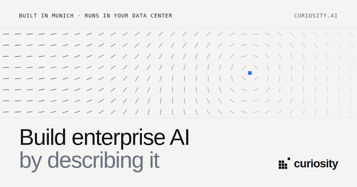 Curiosity AI Search & Discovery showing Search & Discovery - The knowledge layer for industrial AI
