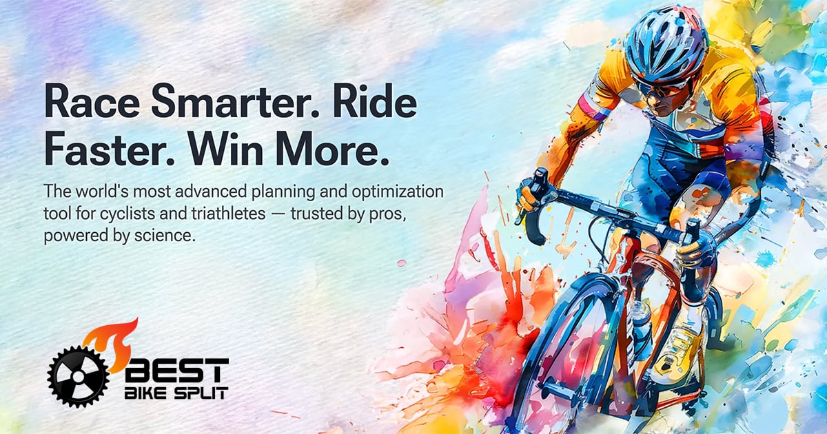 Best Bike Split Data Analytics showing Data Analytics - Optimize Your Race