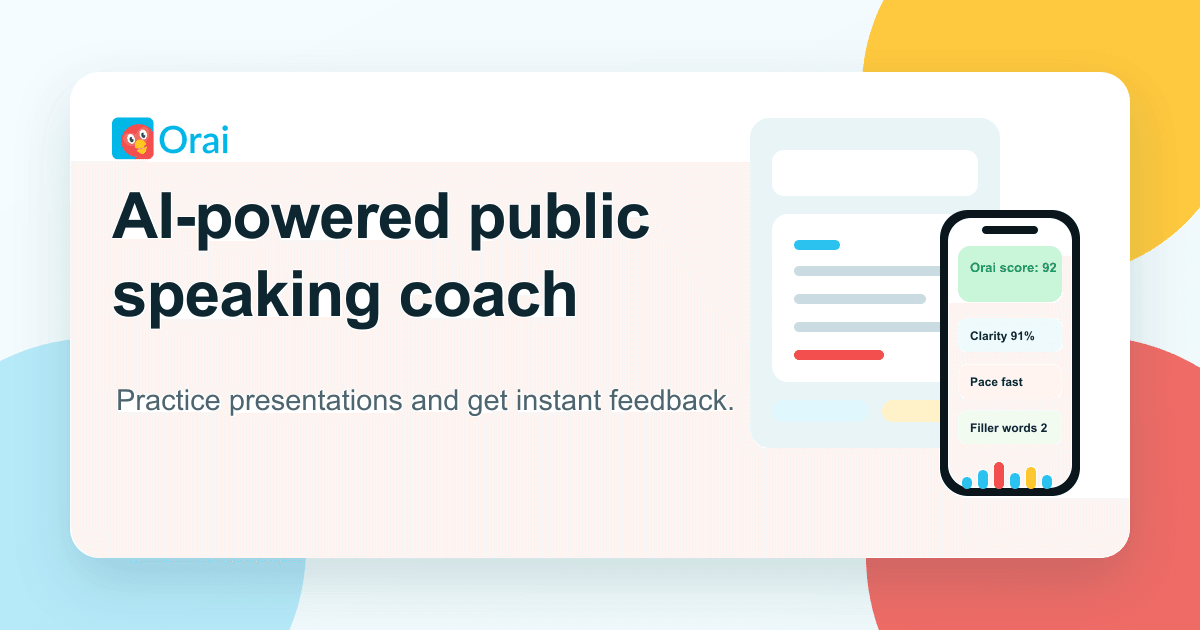 Orai Conversational AI showing Conversational AI - Practice. Improve. Succeed.