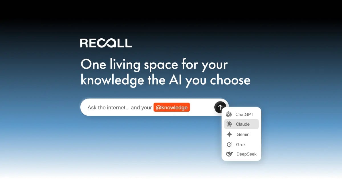 Recall Productivity & Collaboration showing Productivity & Collaboration - Unlock the power of AI-driven content intelligence