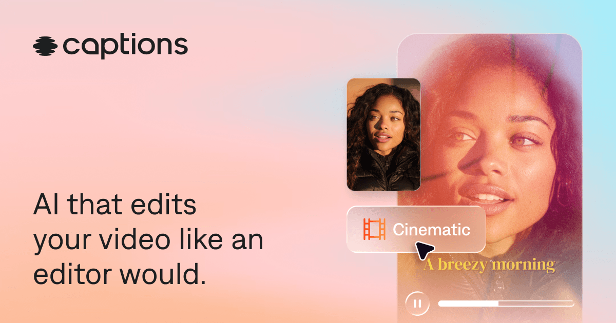 Captions Video Editing showing Video Editing - Your AI-powered creative studio for effortless video creation
