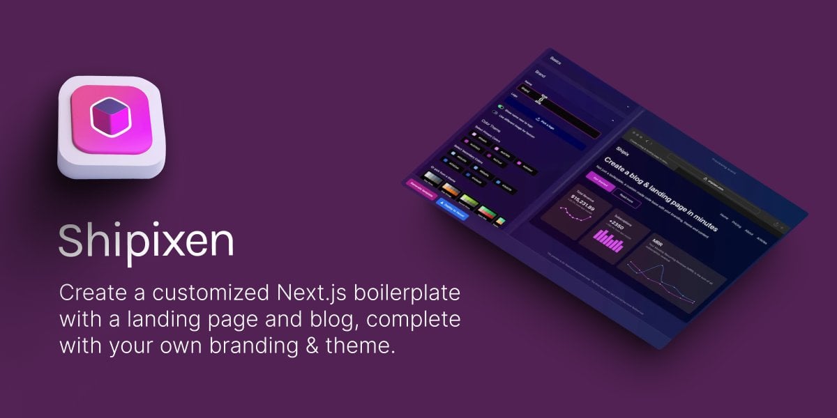 Shipixen Code Assistance showing Code Assistance - Ship your Next.js app in minutes