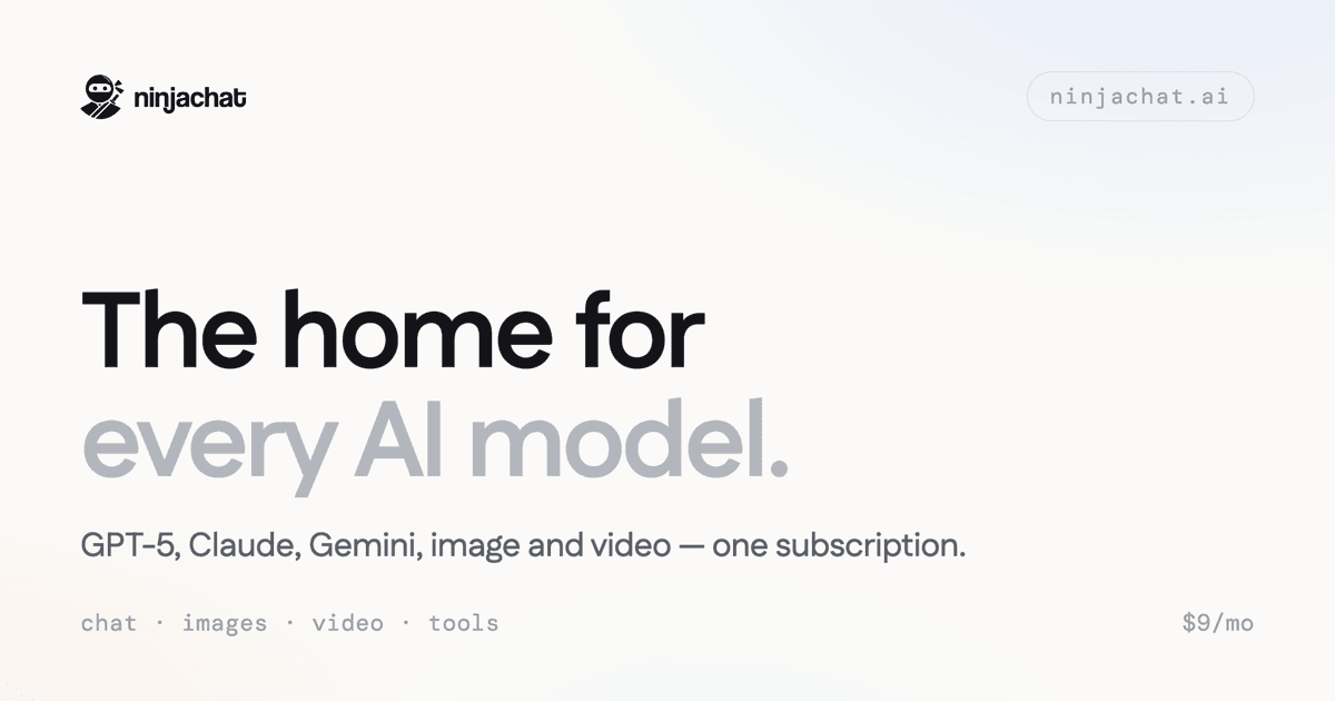 NinjaChat AI Conversational AI showing Conversational AI - Your All-in-One AI Assistant