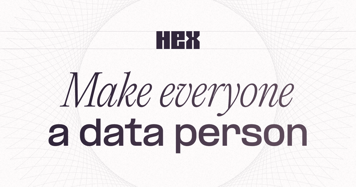 Hex Data Analytics showing Data Analytics - Make everyone a data person