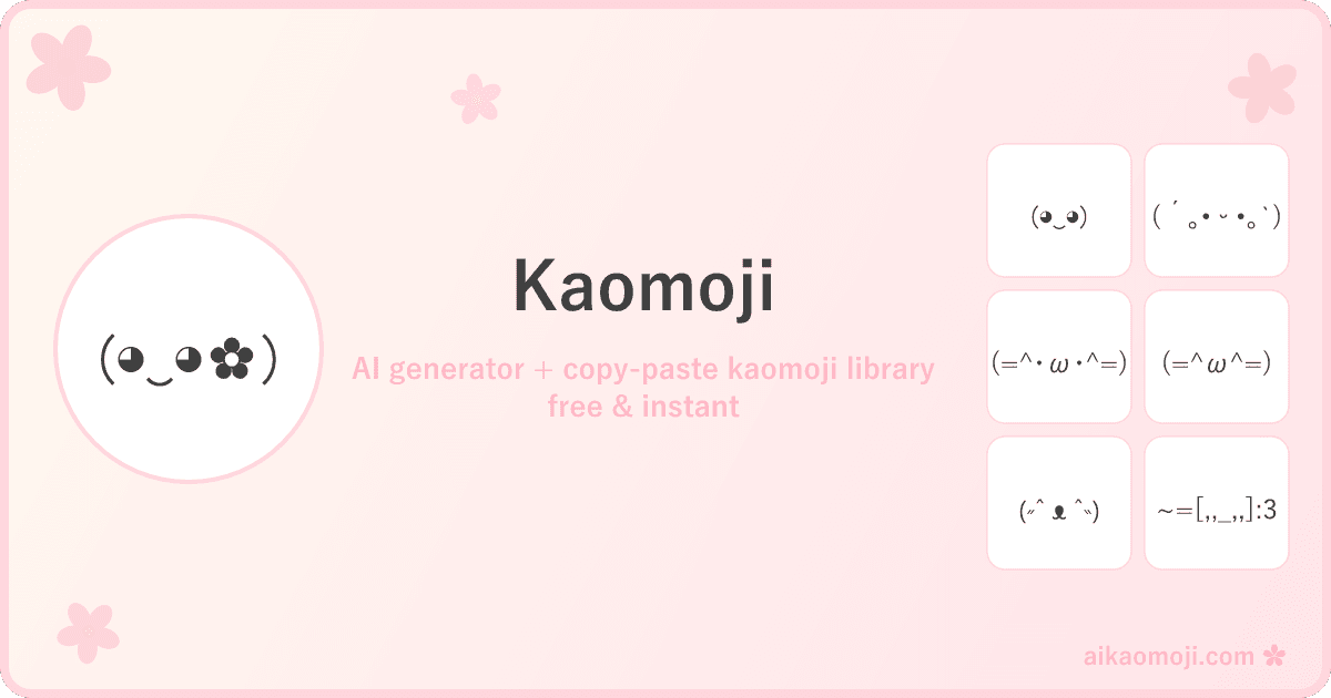 aikaomoji Writing & Translation showing Writing & Translation - Kaomoji Copy & Paste — Faces, Symbols, AI Generator (◕‿◕)