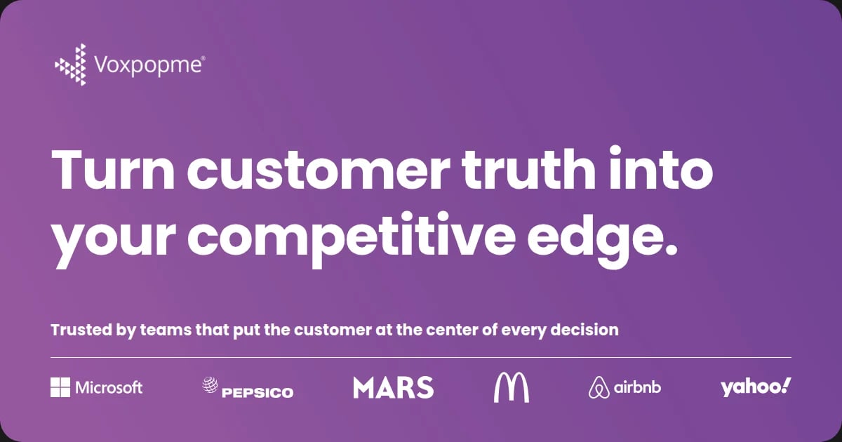 Voxpopme Data Analytics showing Data Analytics - Making customer insights visible