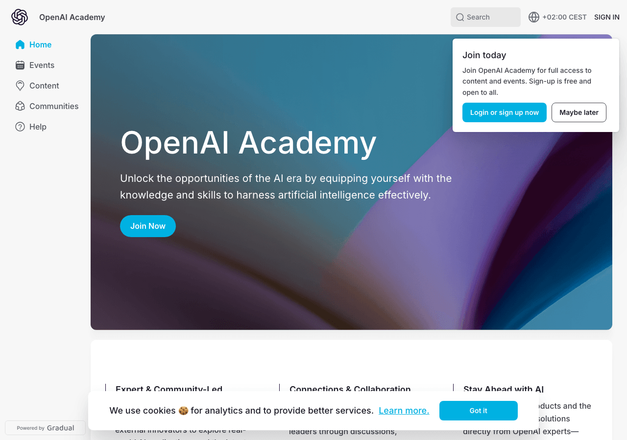 OpenAI Academy Conversational AI showing Conversational AI - Empowering the next generation of AI innovators