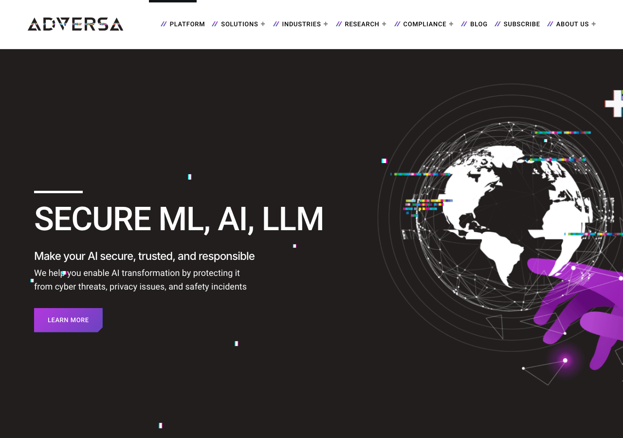 Adversa AI Scientific Research showing Scientific Research - Securing AI Against Adversarial Threats