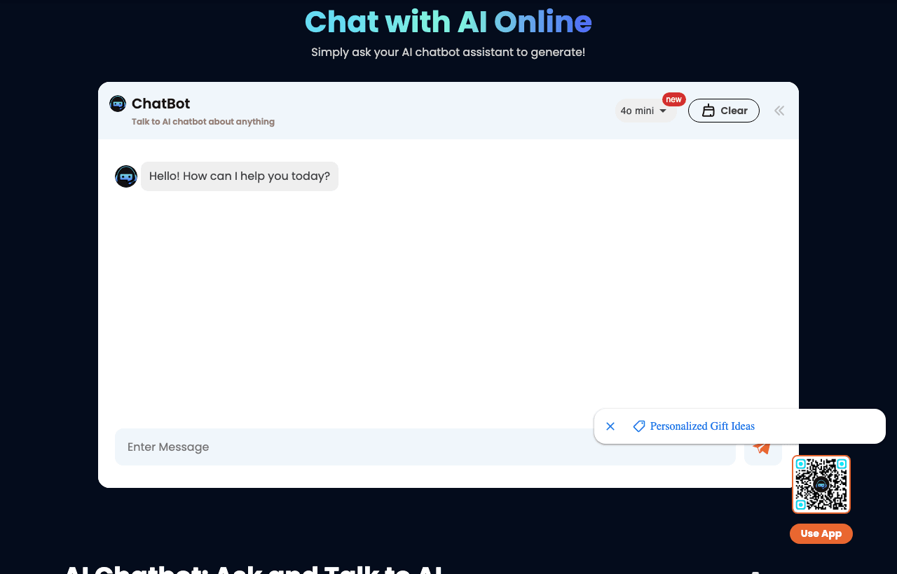 AIChatting.net Conversational AI showing Conversational AI - Free AI Chat: No Signup, GPT-4o Powered