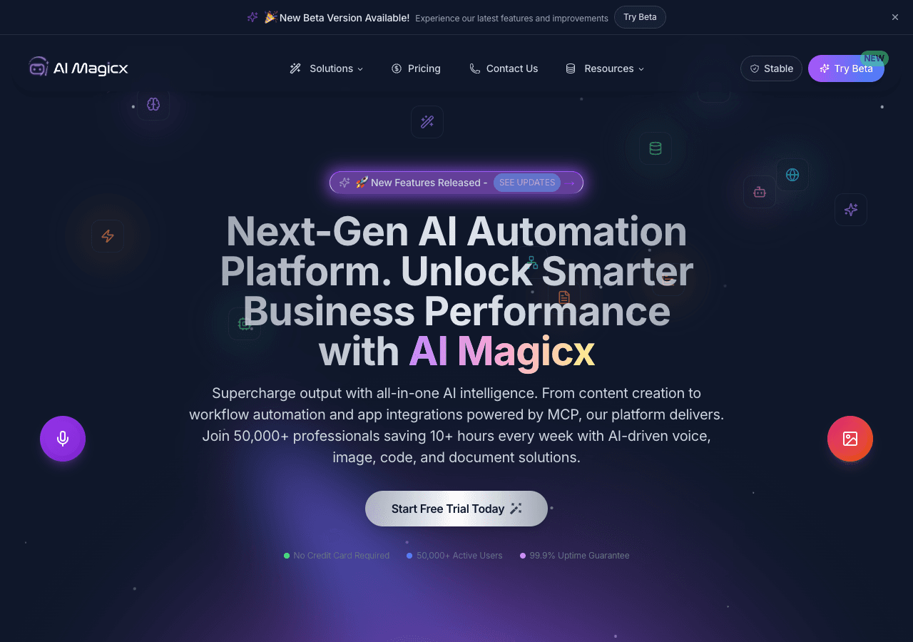 AI Magicx Conversational AI showing ai image generator - AI-Powered Tools for Every Creator
