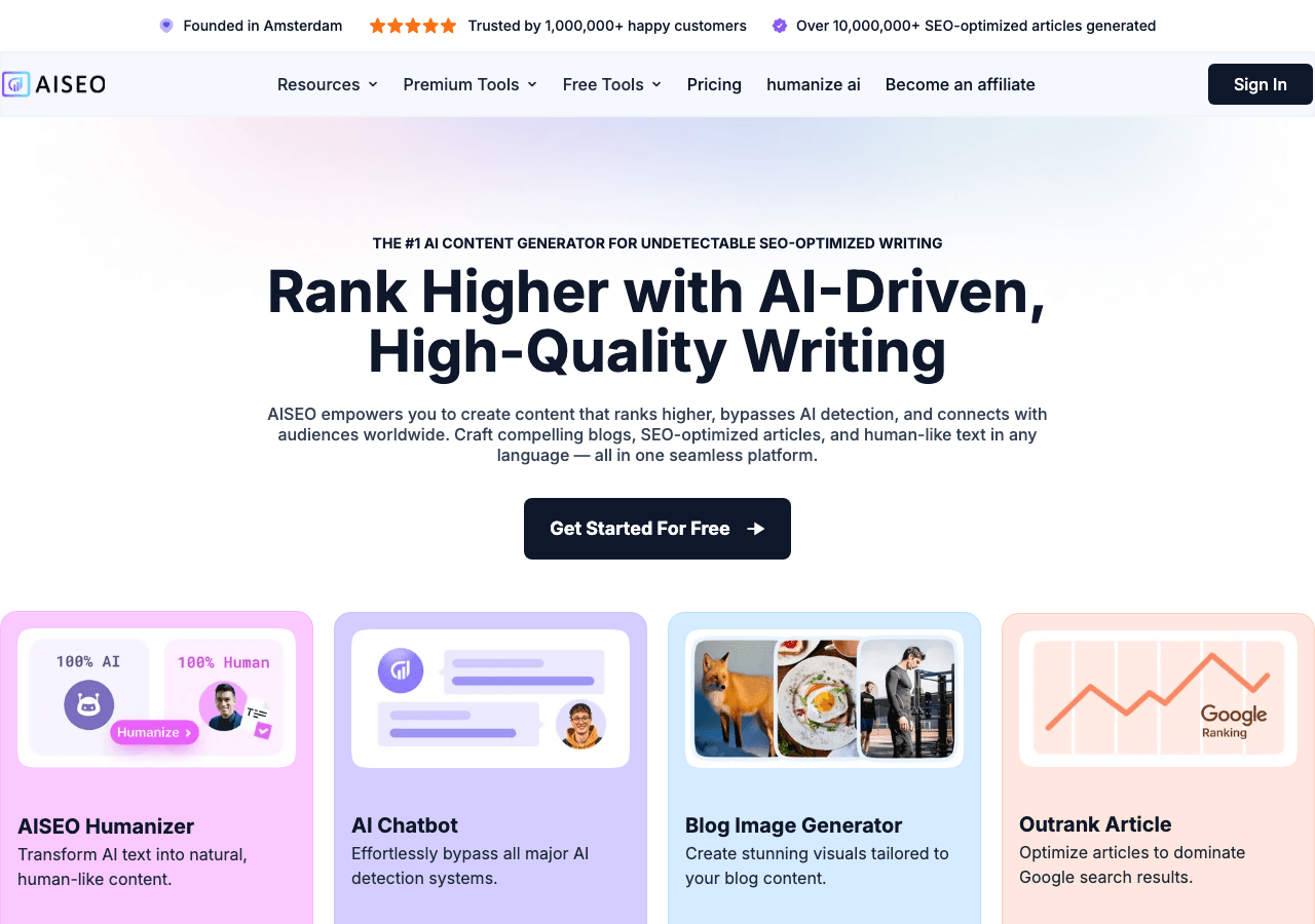 AISEO Writing & Translation showing Writing & Translation - Empowering Your SEO Efforts with AI