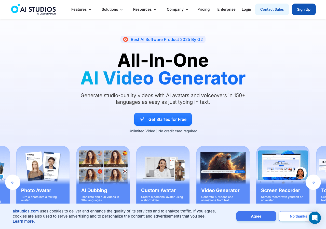 AI Studios Video Generation showing Video Generation - Empowering Innovation Through AI