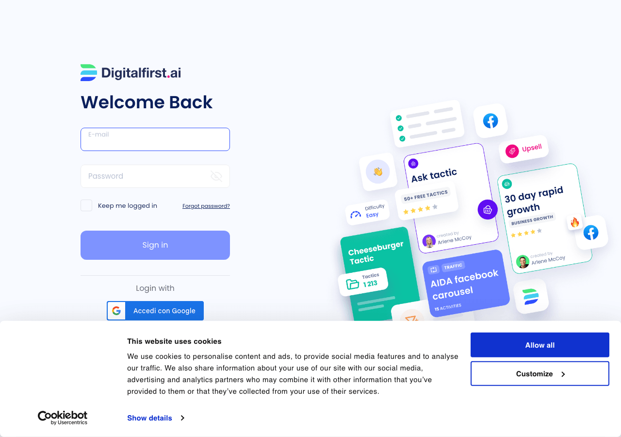 Digital First AI Marketing Automation showing Marketing Automation - Turn ideas into campaigns—autonomously. Your AI-powered