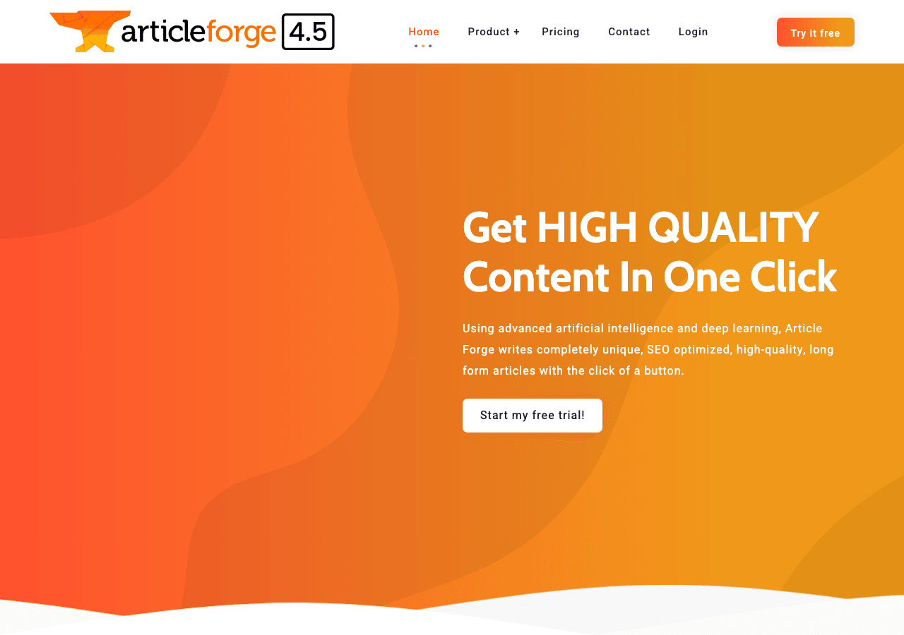 Article Forge Writing & Translation showing Writing & Translation - Your Content, Your Time, Your Way
