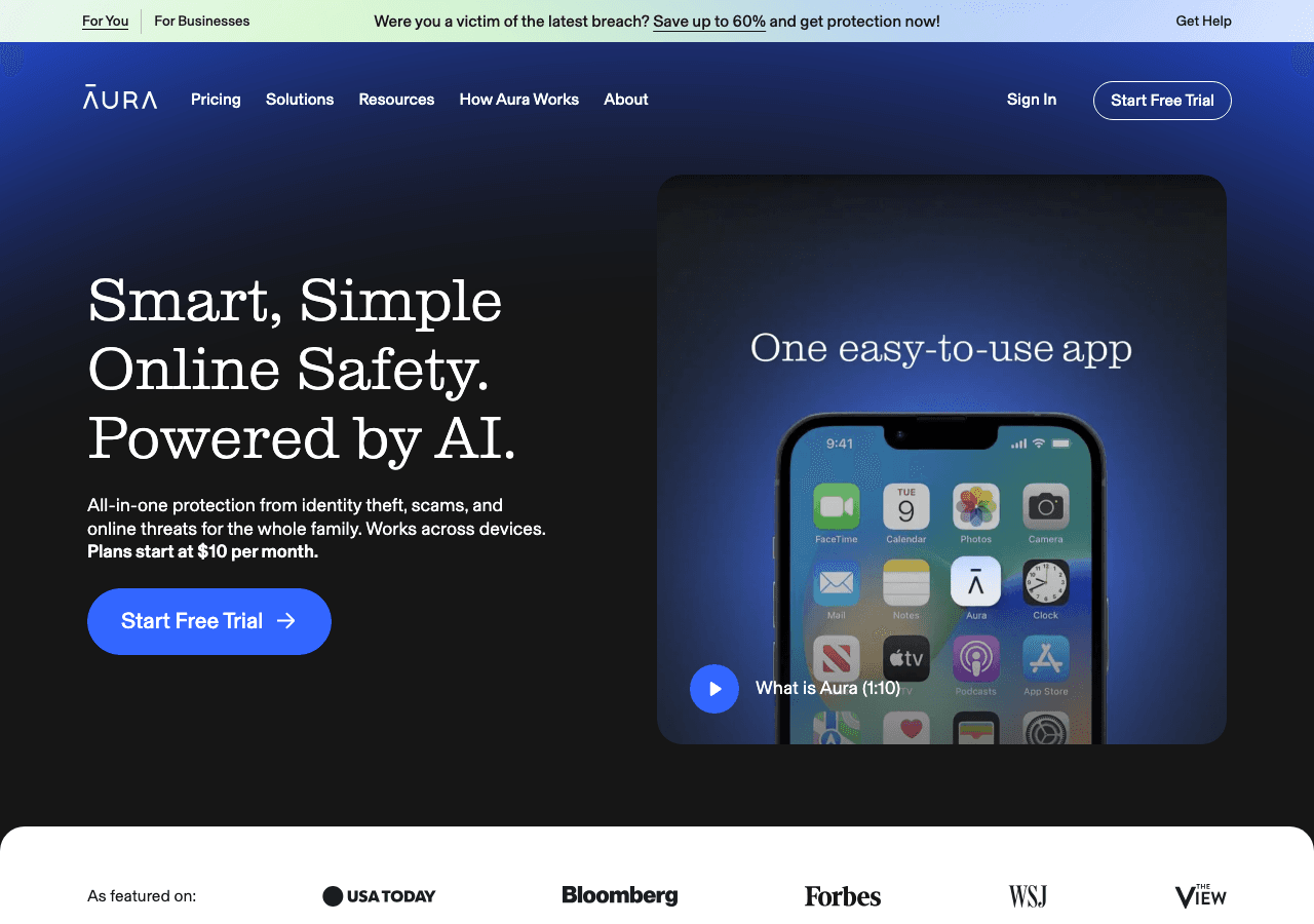 Aura Screenshot - AI tool for Privacy-Conscious Users