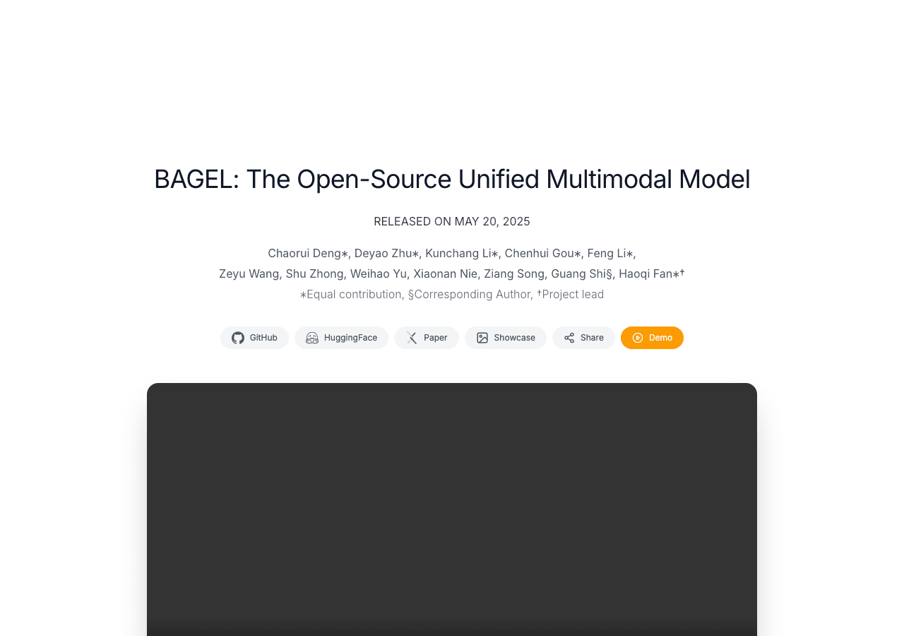BAGEL Scientific Research showing Scientific Research - Unifying Vision and Language—Open-Source AI for Images, Text, and Vid