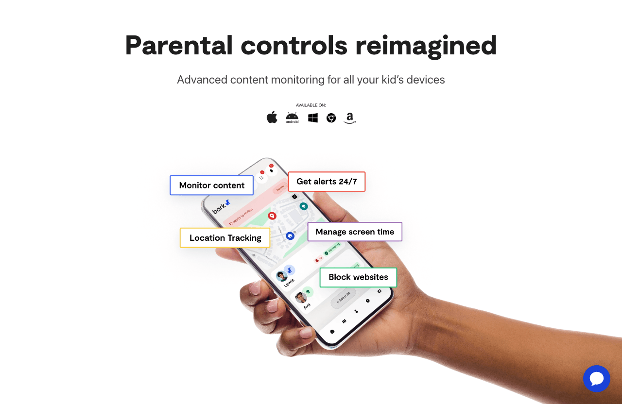 Bark Productivity & Collaboration showing Productivity & Collaboration - Safer kids. Happier parents.