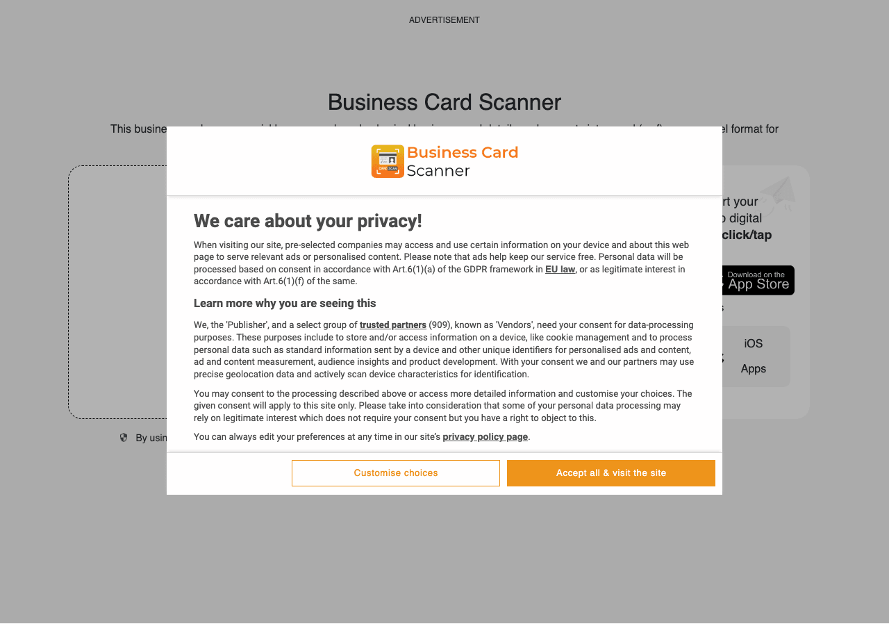 Card Scanner Productivity & Collaboration showing Productivity & Collaboration - Effortless business card digitization