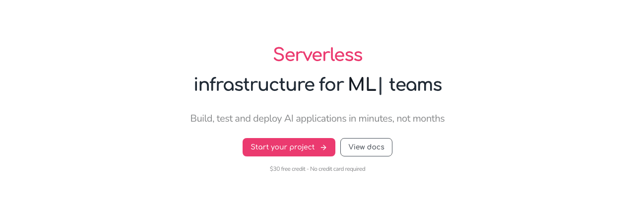 Cerebrium Code Assistance showing Code Assistance - Serverless AI infrastructure for high-performance apps