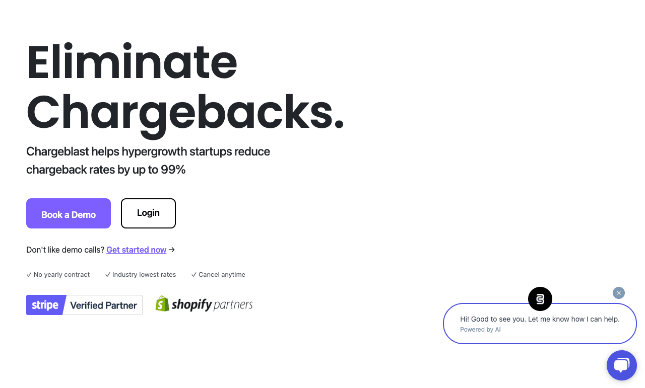 Chargeblast Data Analytics showing Data Analytics - Never deal with chargebacks again. Reduce your dispute rate instantly.