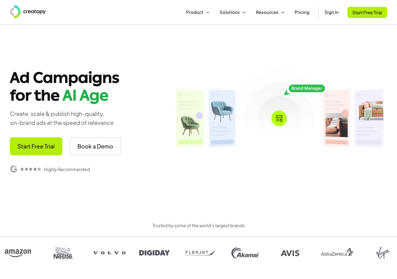 The Brief Design showing Design - From idea to ad, in minutes