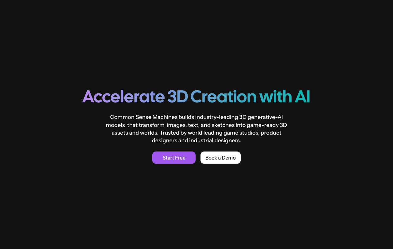 Common Sense Machines (CSM) Conversational AI showing Conversational AI - Making AI practical and accessible
