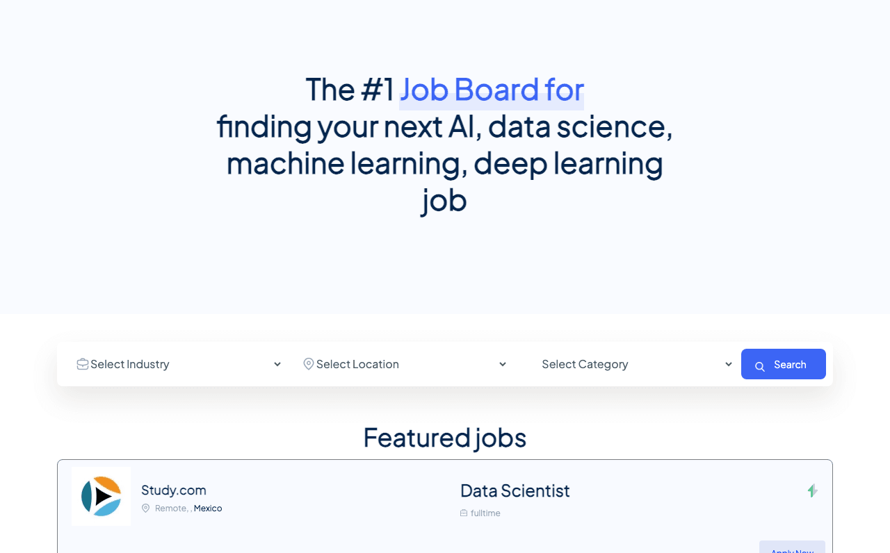 DataScienceJobs.com Data Analytics showing Data Analytics - Your Gateway to Data Science Careers