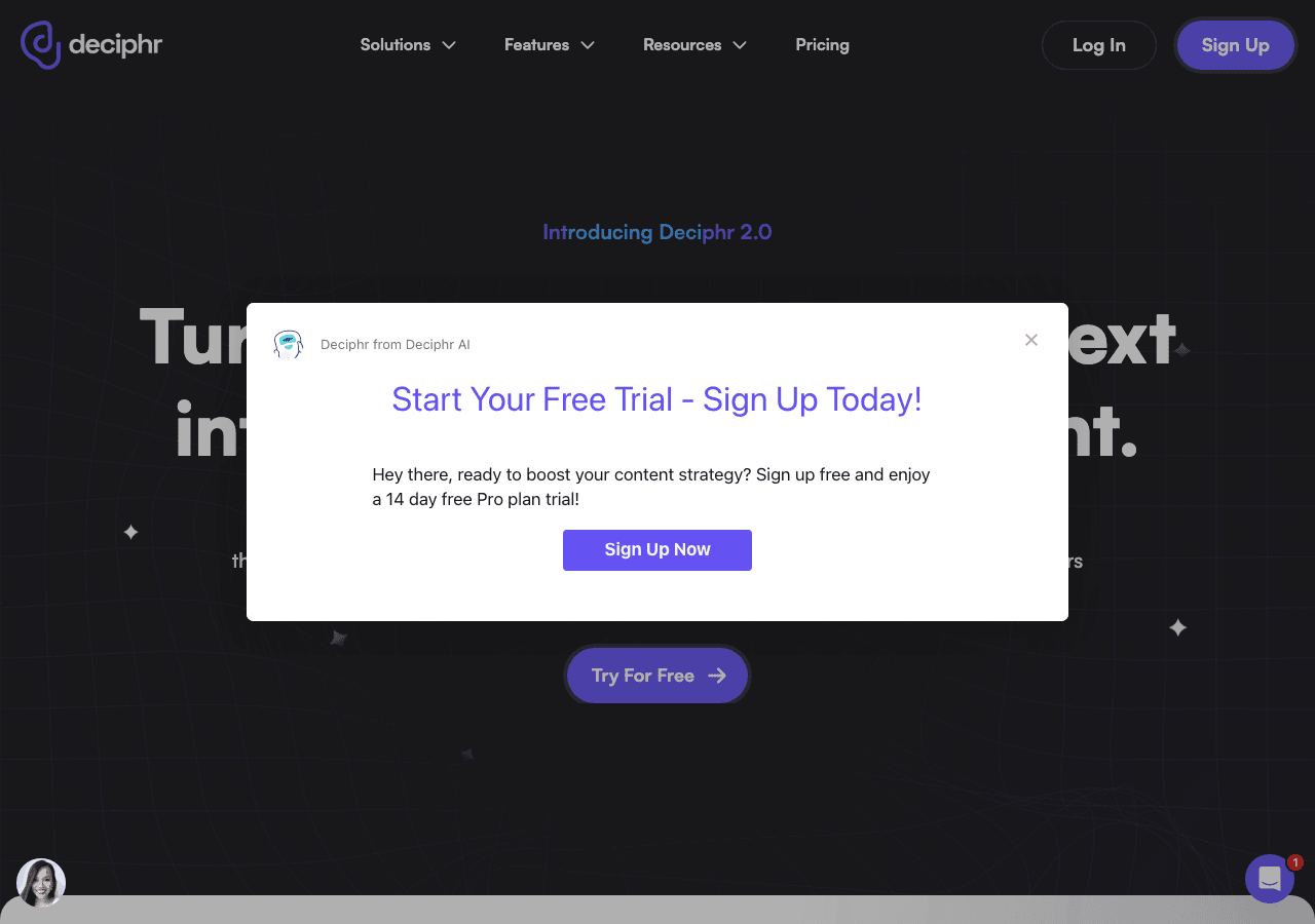 Deciphr AI Audio Editing showing Audio Editing - Turn your podcast into transcripts, show notes, and reels