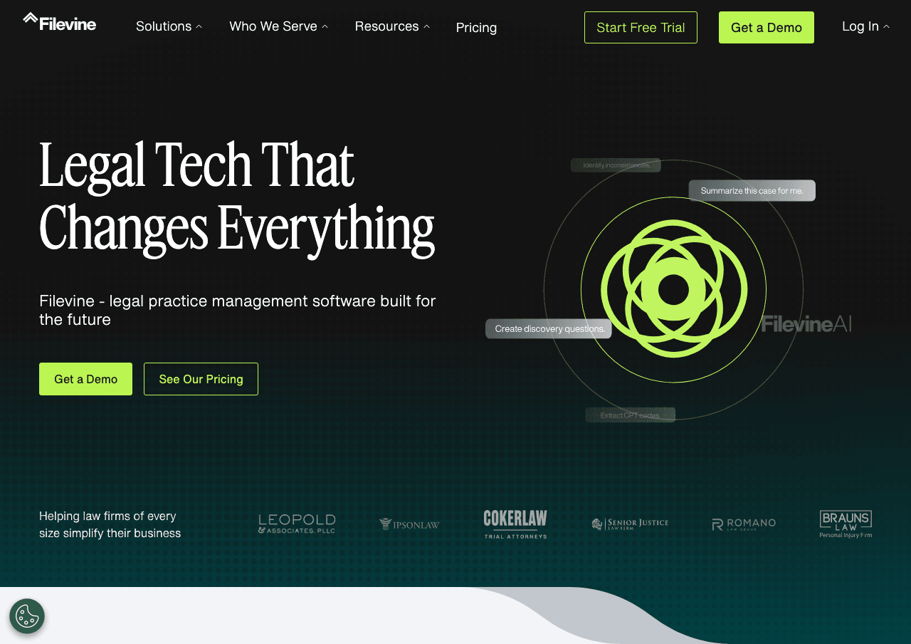 Filevine Productivity & Collaboration showing Productivity & Collaboration - Empower Your Team. Delight Your Clients.