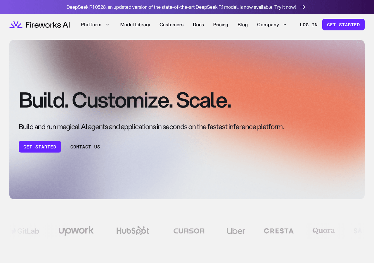 Fireworks AI Conversational AI showing Conversational AI - Fastest Inference for Generative AI