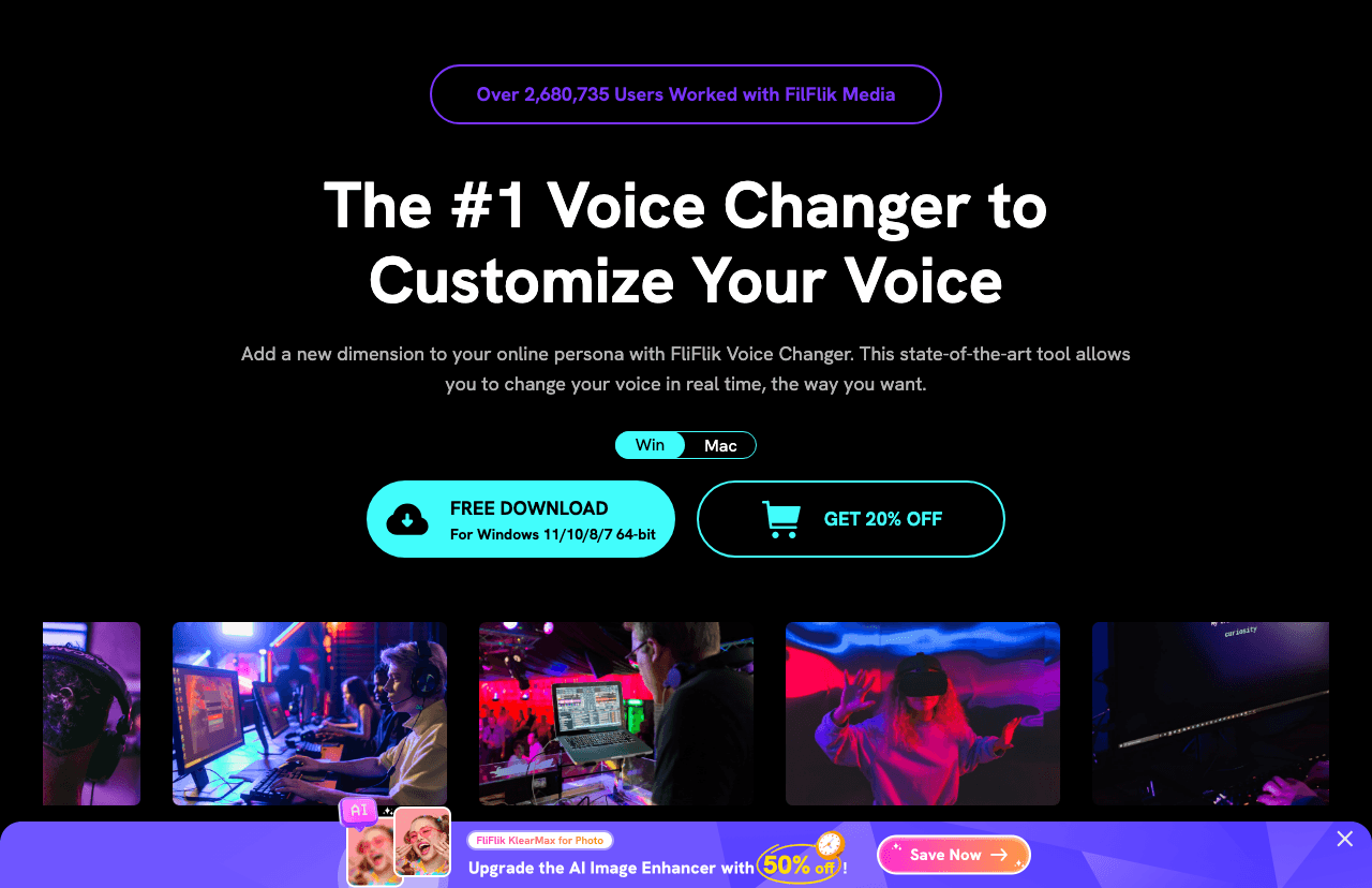 FliFlik Voice Changer Audio Editing showing Audio Editing - Transform Your Voice with FliFlik