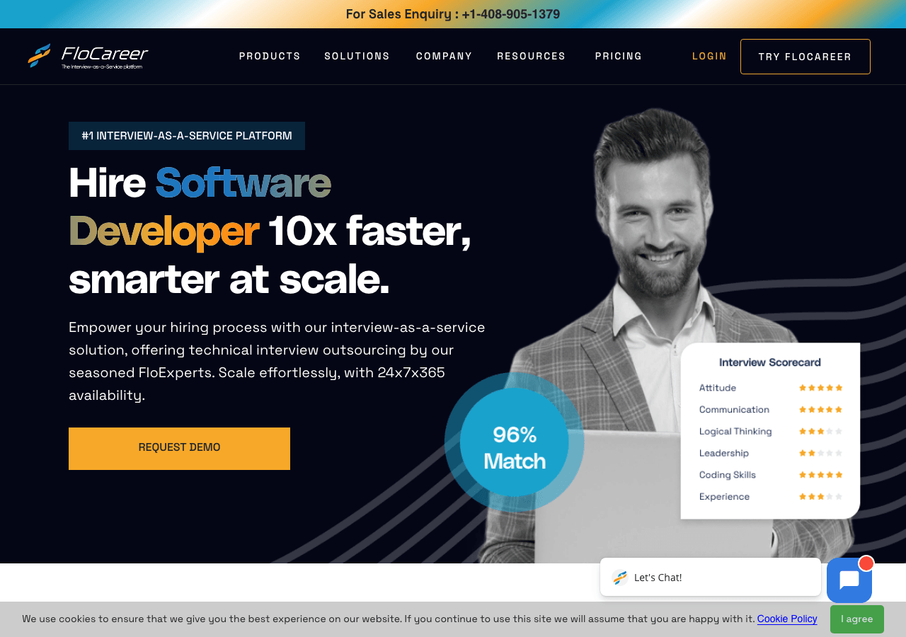 FloCareer Productivity & Collaboration showing Productivity & Collaboration - AI-powered interviewing for smarter, fairer, an