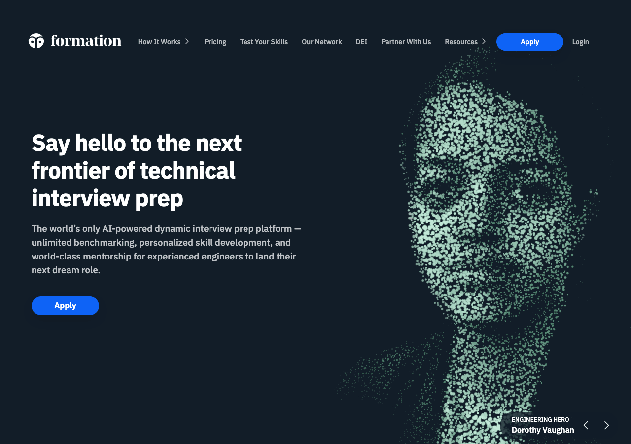 Formation Code Assistance showing Code Assistance - Interview prep for experienced software engineers