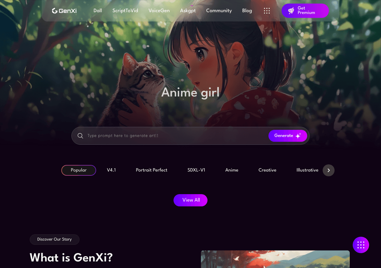 GenXi Audio Generation showing Audio Generation - Empower your content with AI