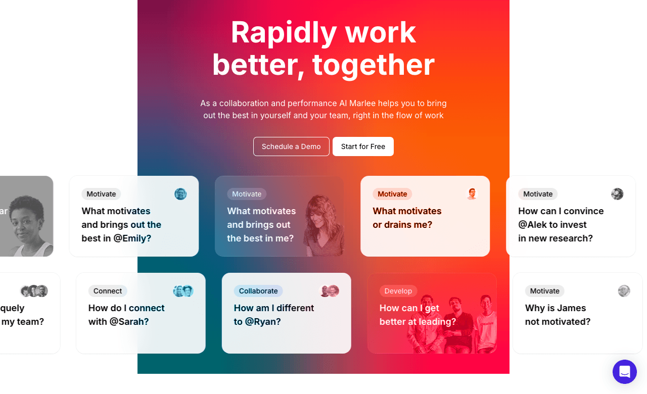 Marlee Productivity & Collaboration showing Productivity & Collaboration - Rapidly work better, together