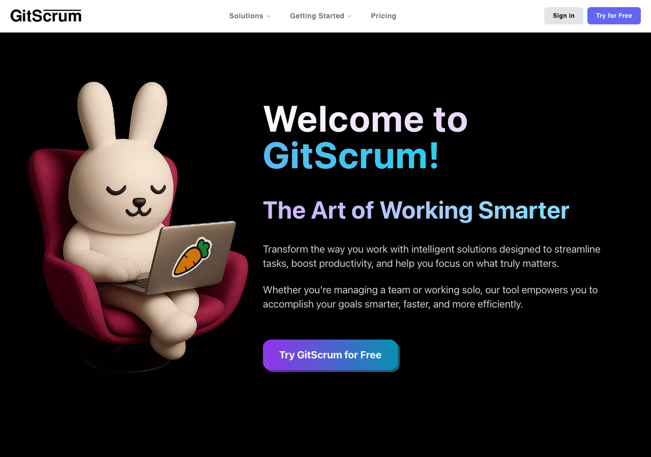 GitScrum Productivity & Collaboration showing Productivity & Collaboration - Kanban boards, sprint planning, time tracking, c