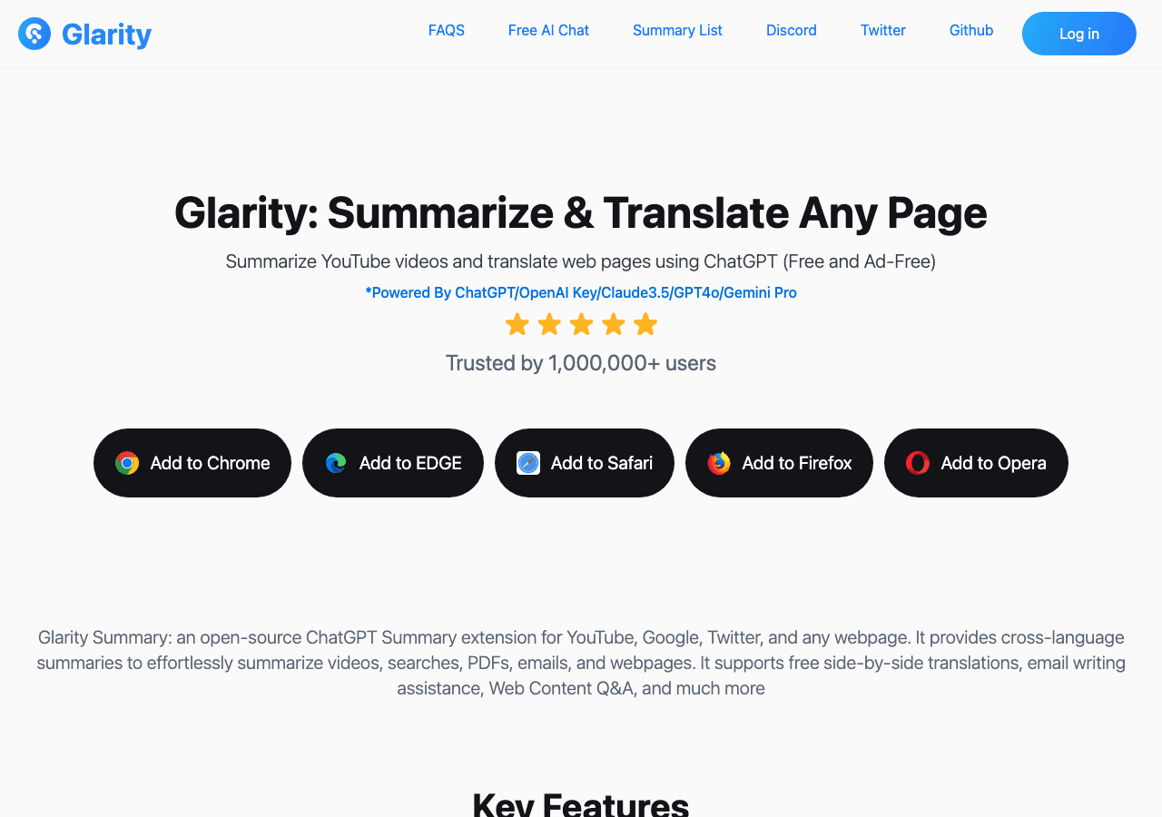 Glarity Conversational AI showing Conversational AI - Illuminate Your Data